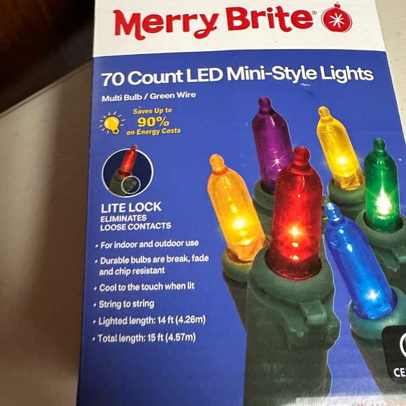 Merry Brite 70 count multicolor LED Mini Style Lights - Picture 5 of 9